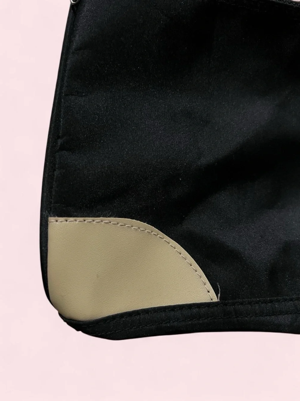 Classic Black & Cream Satchel Bag
